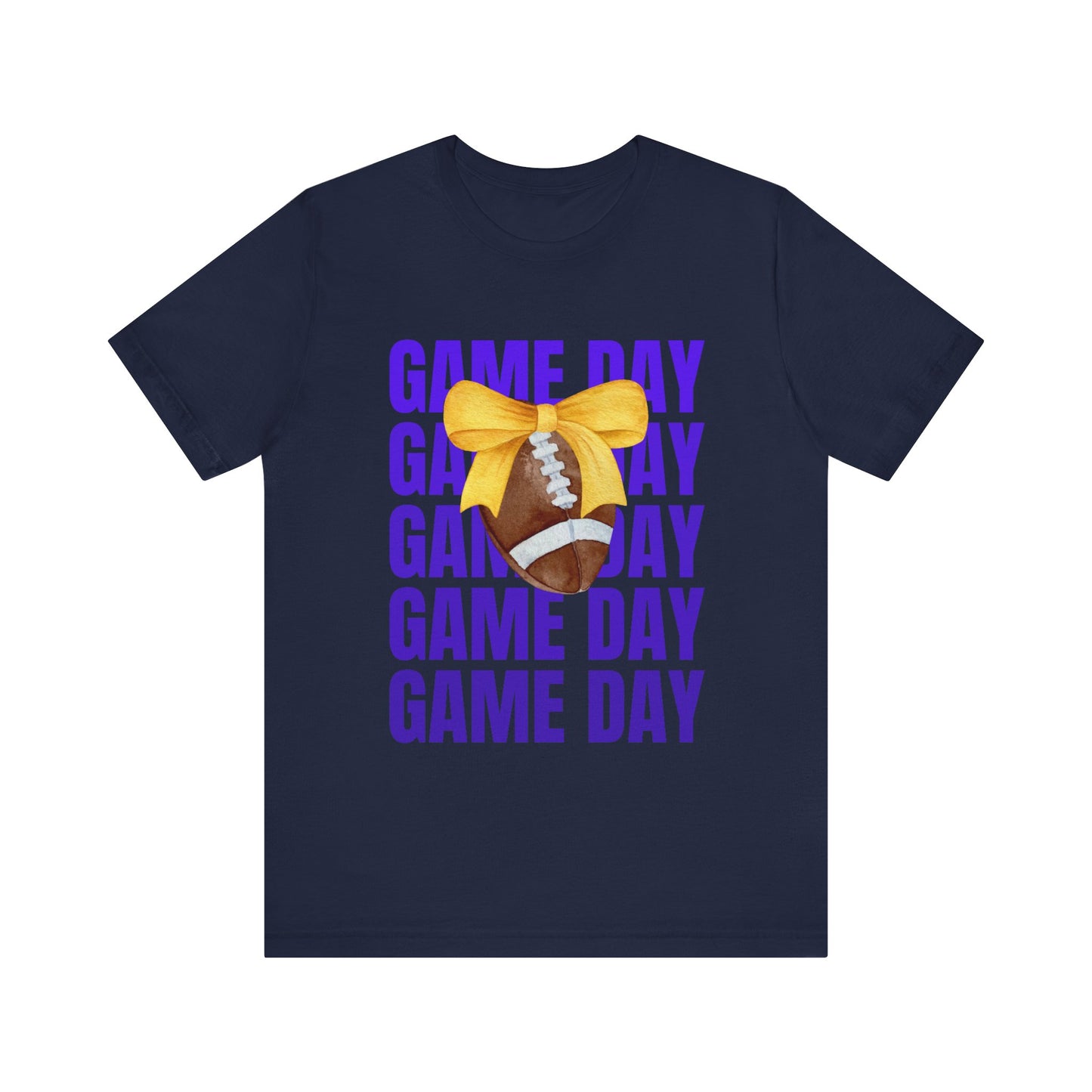 Gold and Purple Unisex Football Themed Fall Game Day Shirt