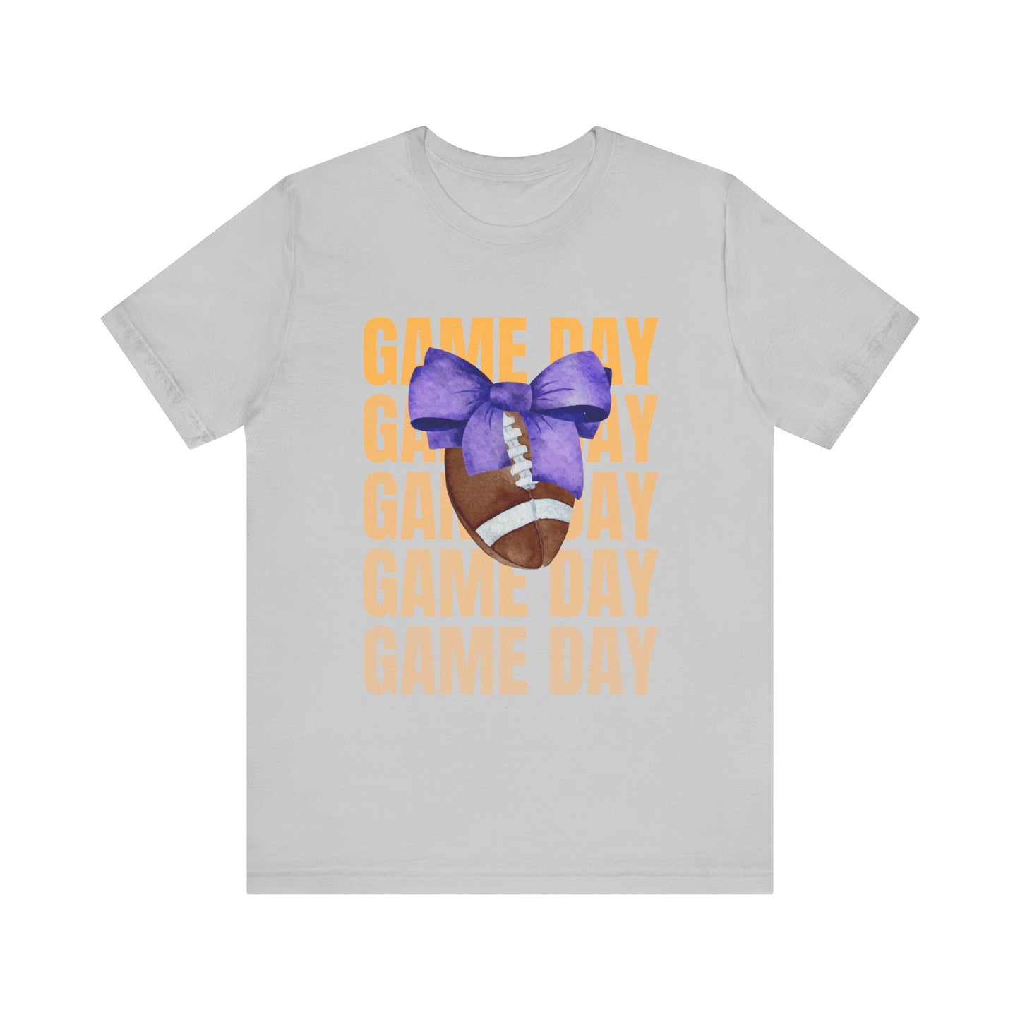 Purple and Gold Unisex Football Themed Fall Game Day Shirt