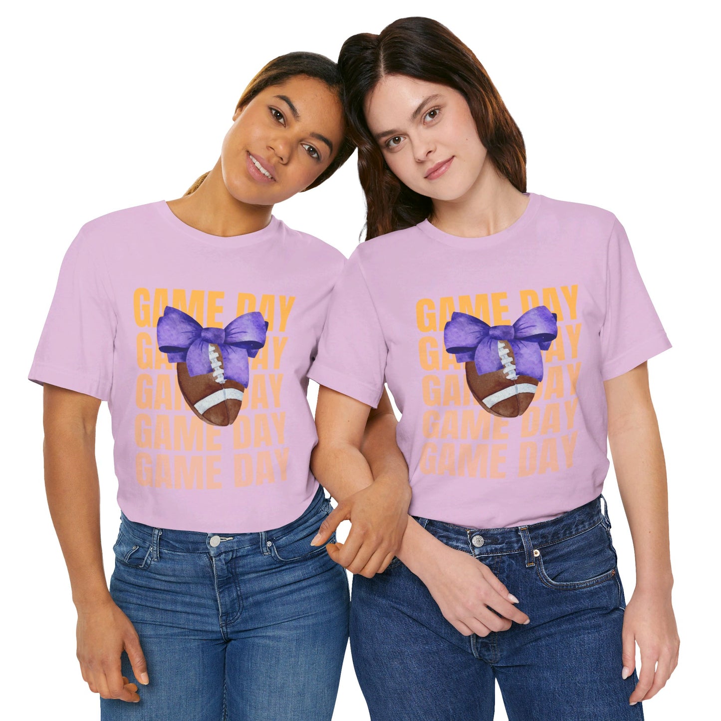 Purple and Gold Unisex Football Themed Fall Game Day Shirt