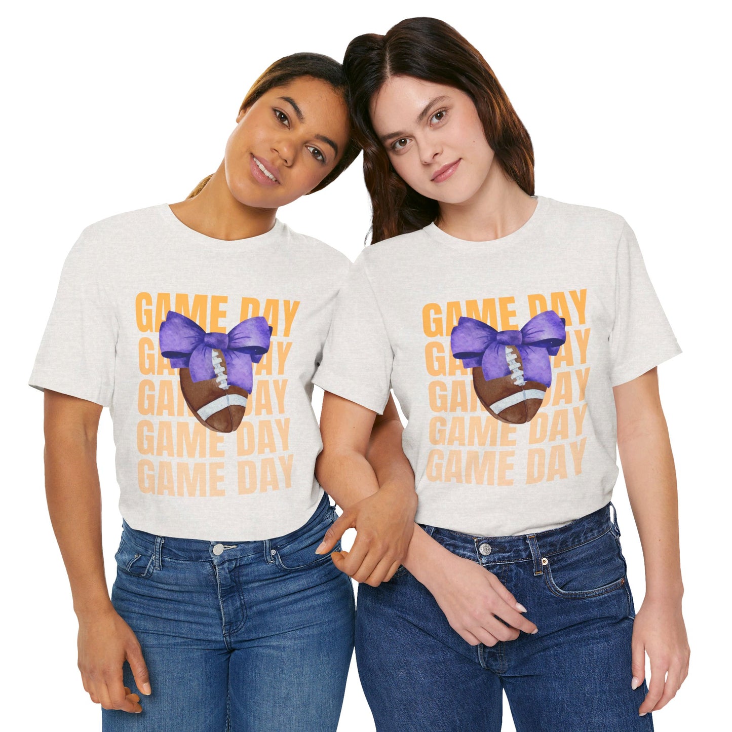 Purple and Gold Unisex Football Themed Fall Game Day Shirt