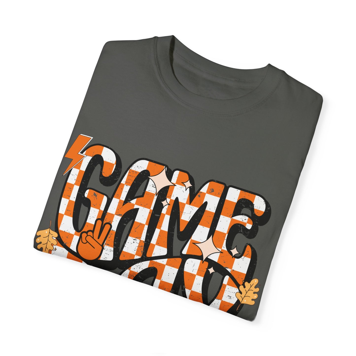Checkered Game Day Unisex T-shirt Orange and White