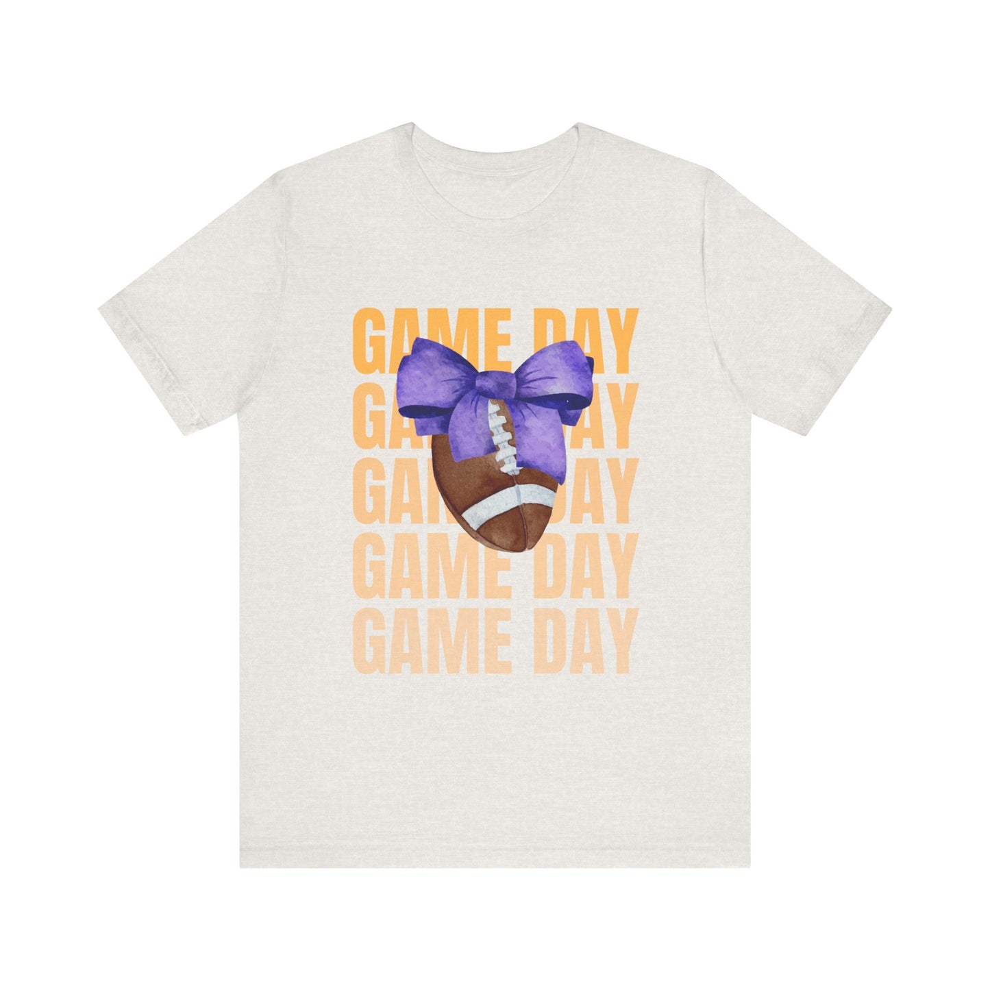 Purple and Gold Unisex Football Themed Fall Game Day Shirt
