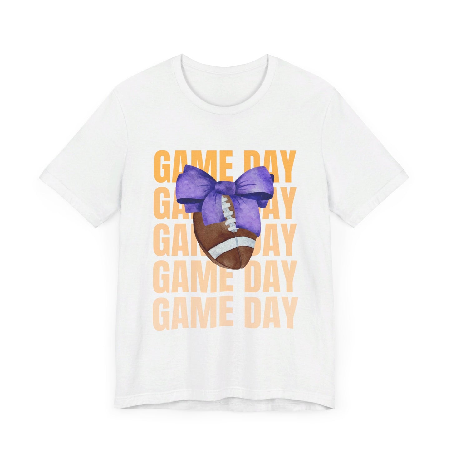 Purple and Gold Unisex Football Themed Fall Game Day Shirt