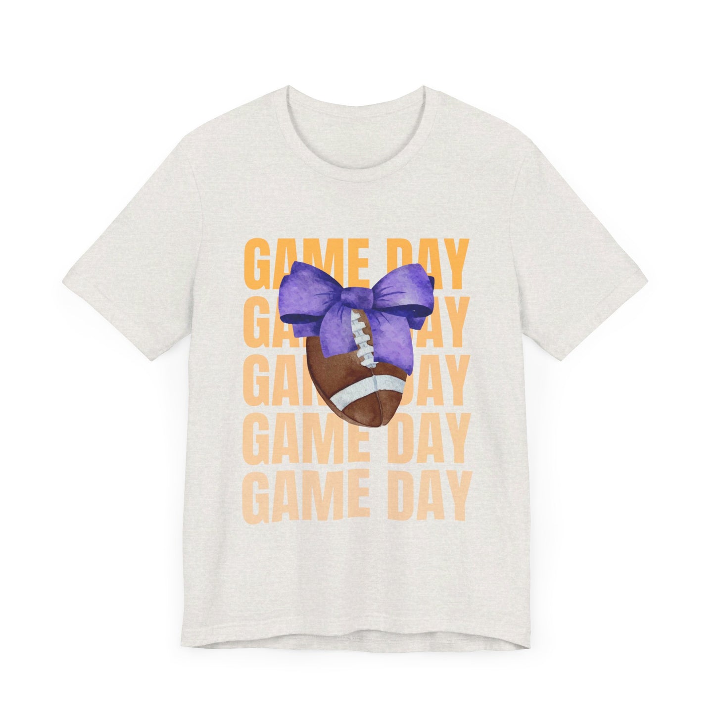 Purple and Gold Unisex Football Themed Fall Game Day Shirt