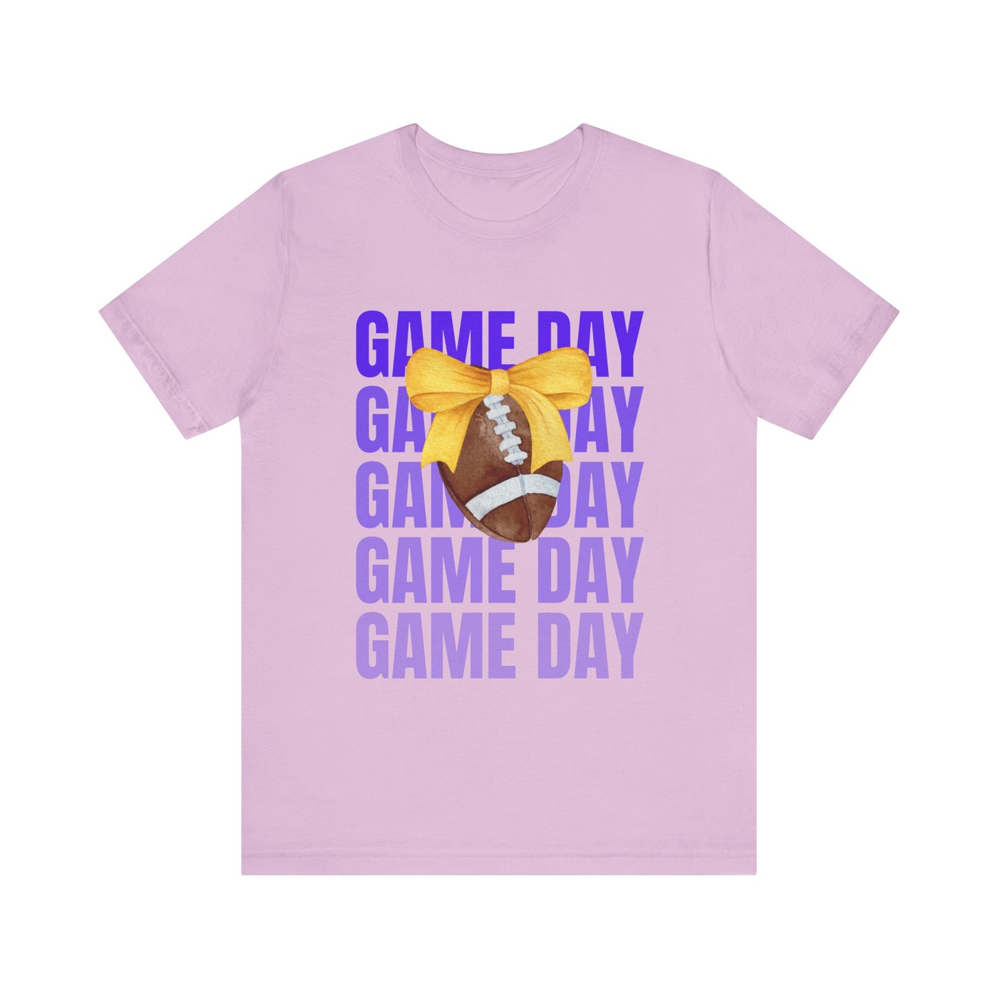 Gold and Purple Unisex Football Themed Fall Game Day Shirt
