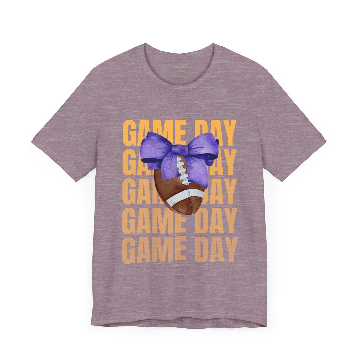 Purple and Gold Unisex Football Themed Fall Game Day Shirt