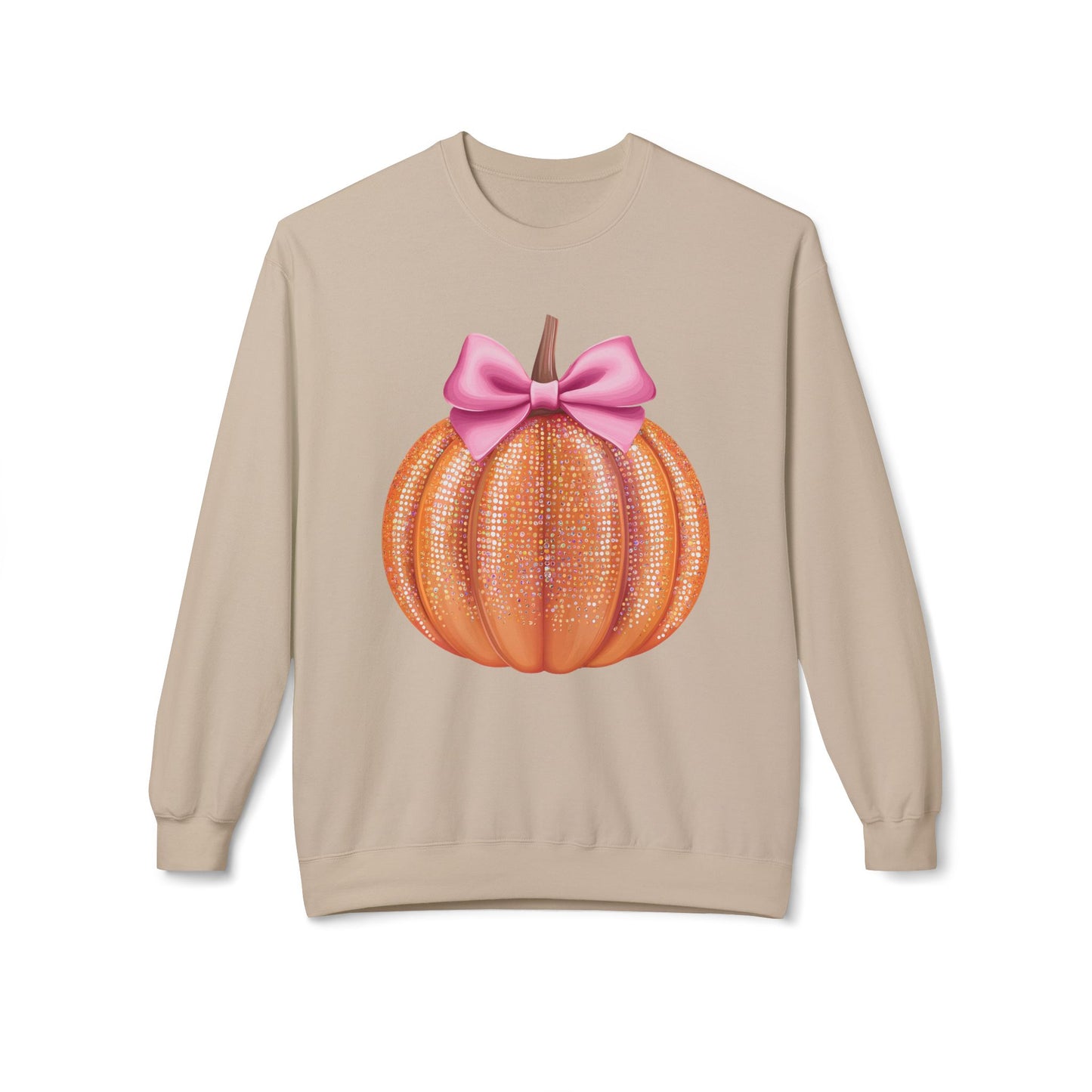 Disco Pumpkin Unisex Midweight Softstyle Fleece Crewneck Sweatshirt