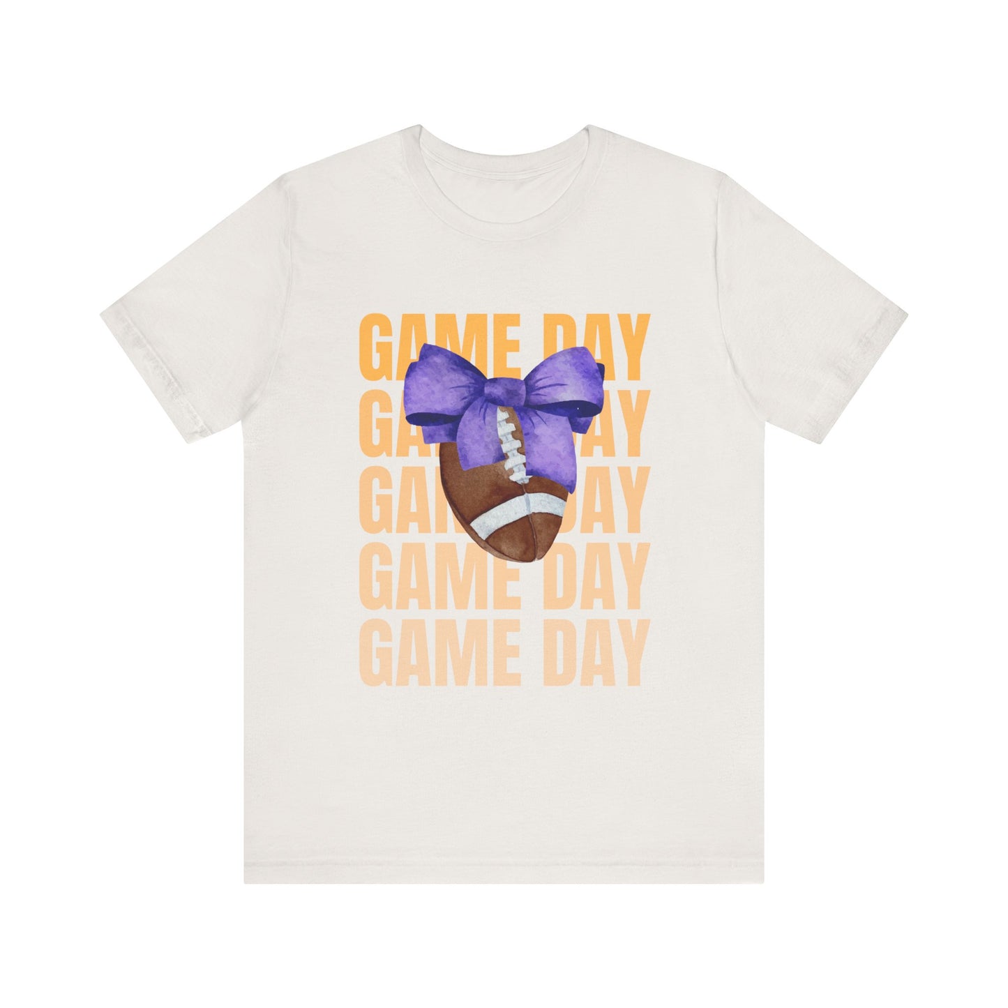 Purple and Gold Unisex Football Themed Fall Game Day Shirt