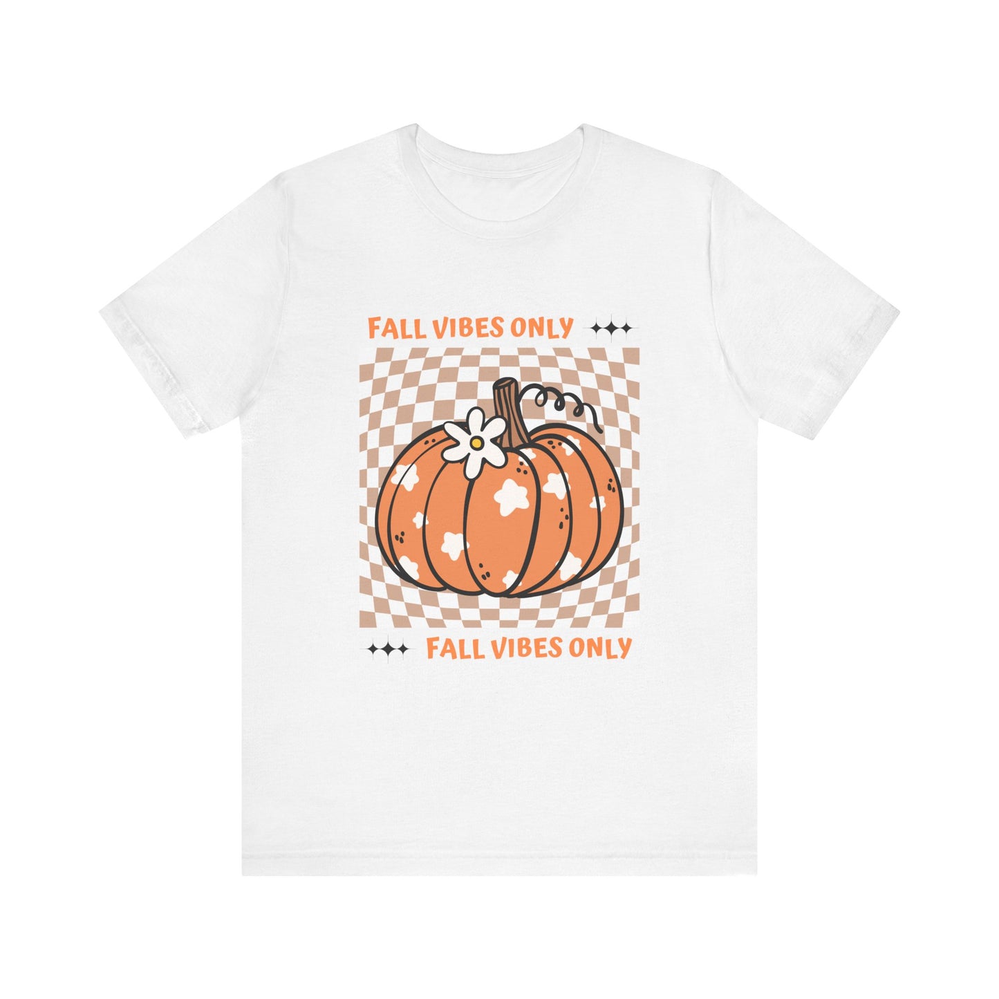 Fall Vibes Only Pumpkin Retro Graphic T-Shirt