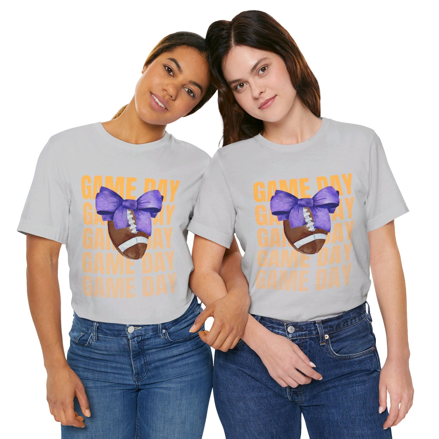 Purple and Gold Unisex Football Themed Fall Game Day Shirt