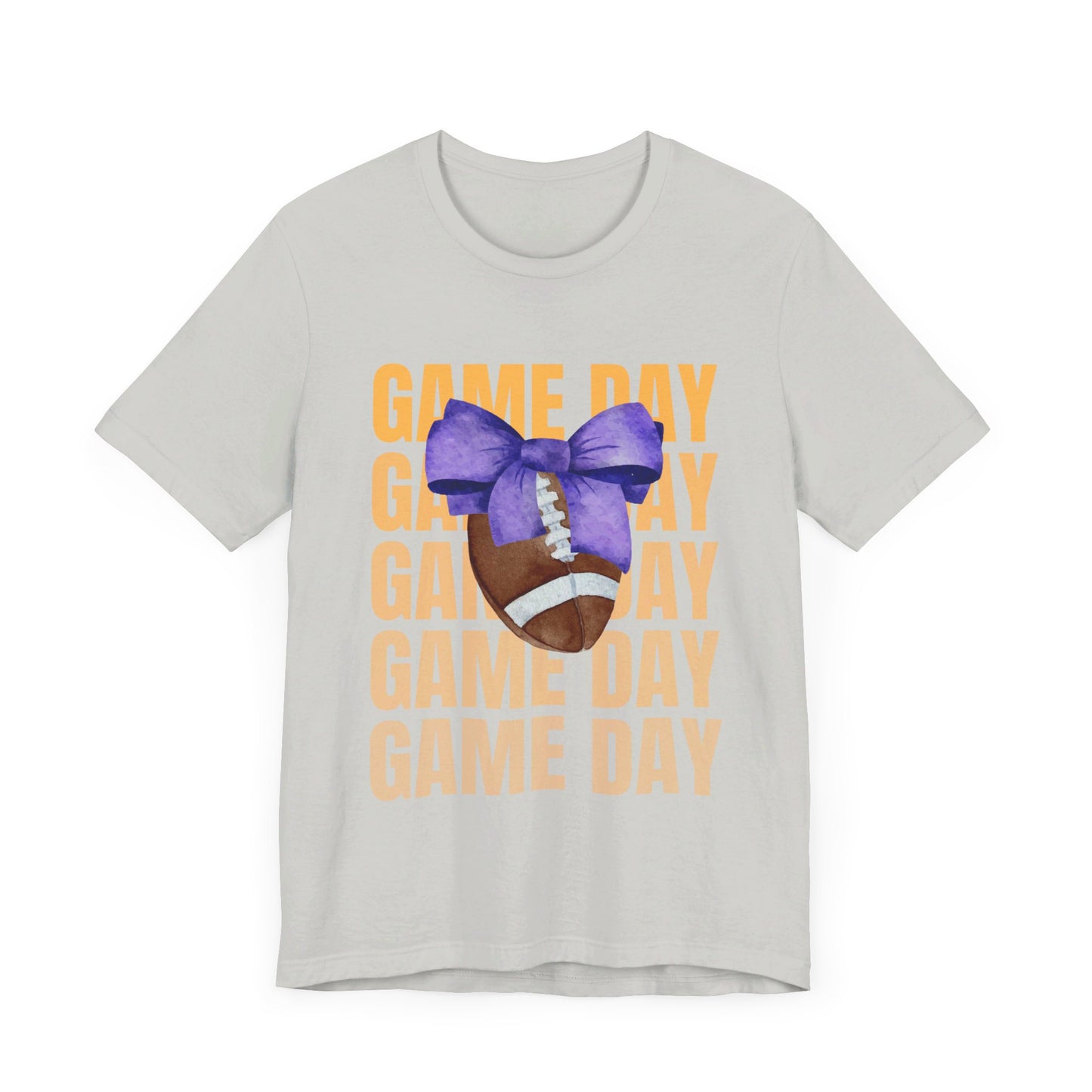 Purple and Gold Unisex Football Themed Fall Game Day Shirt