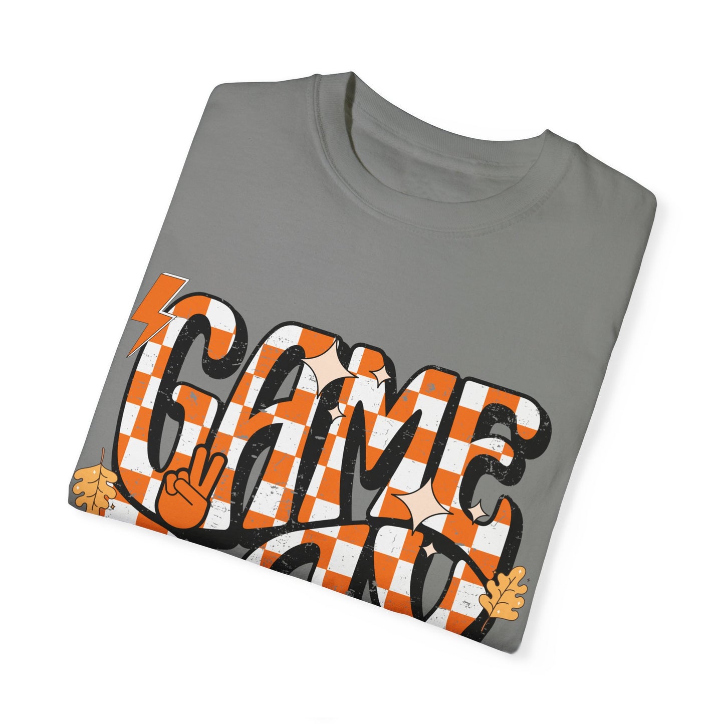 Checkered Game Day Unisex T-shirt Orange and White