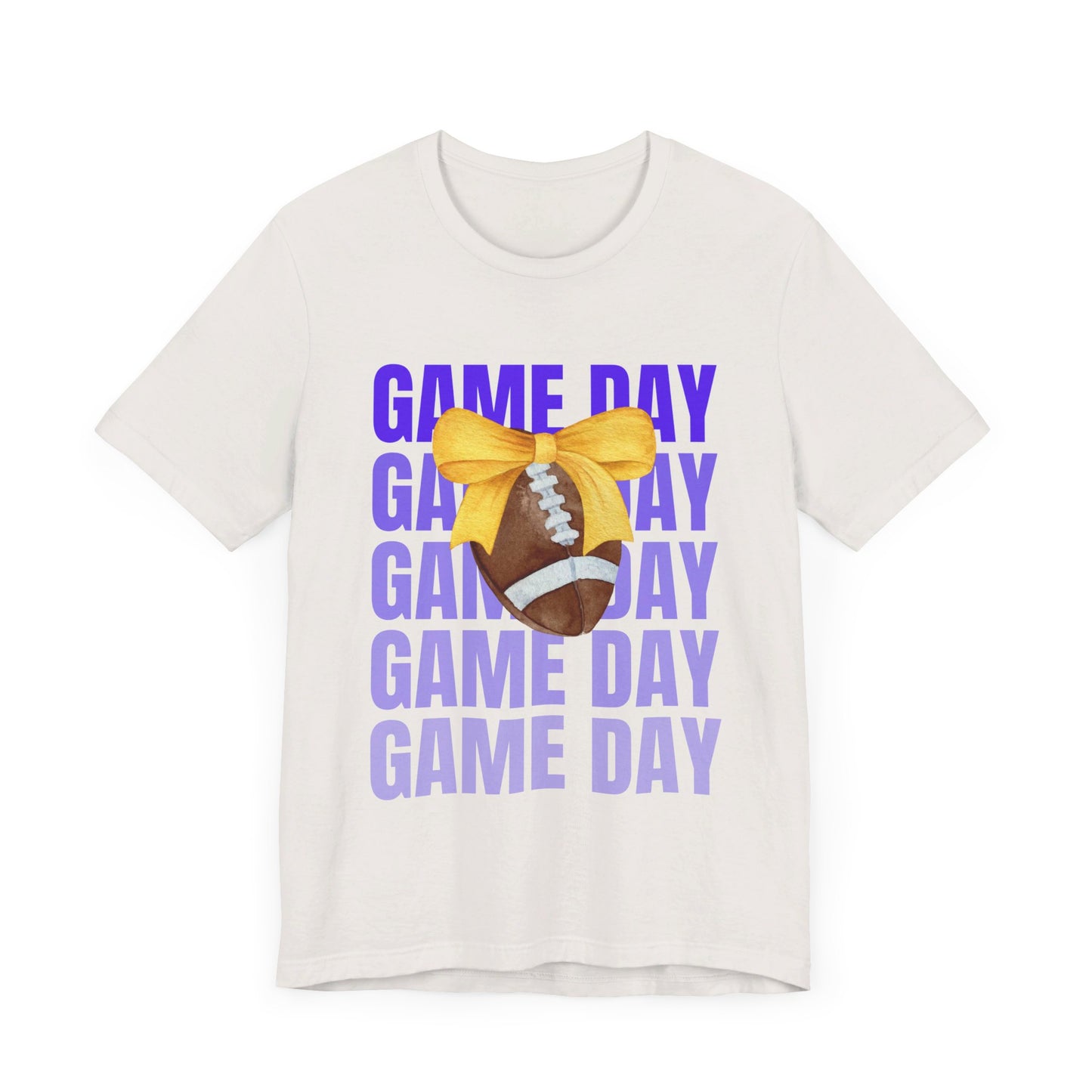 Gold and Purple Unisex Football Themed Fall Game Day Shirt