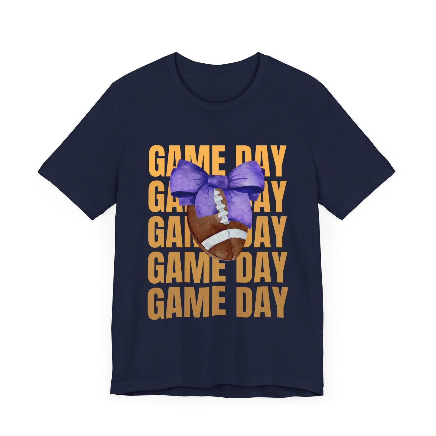 Purple and Gold Unisex Football Themed Fall Game Day Shirt