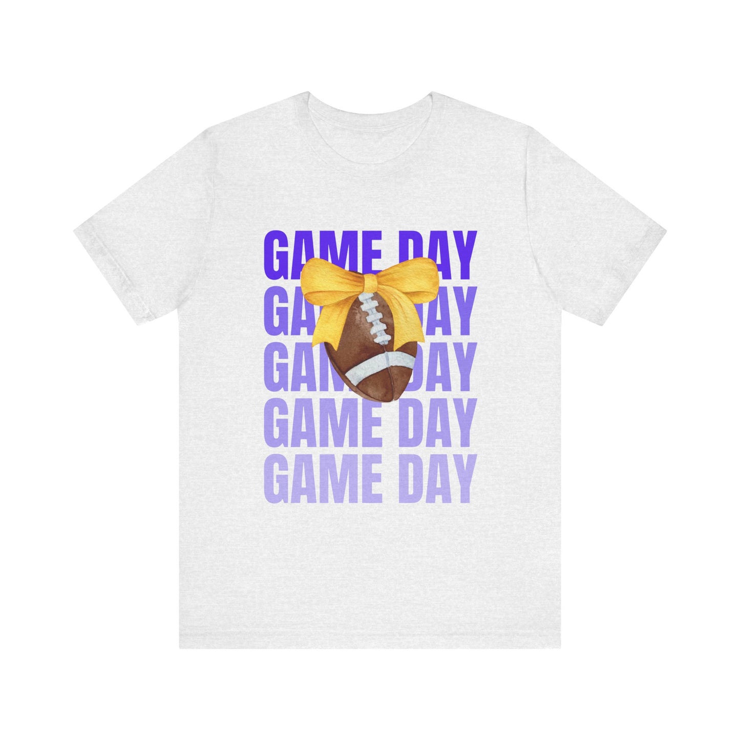 Gold and Purple Unisex Football Themed Fall Game Day Shirt