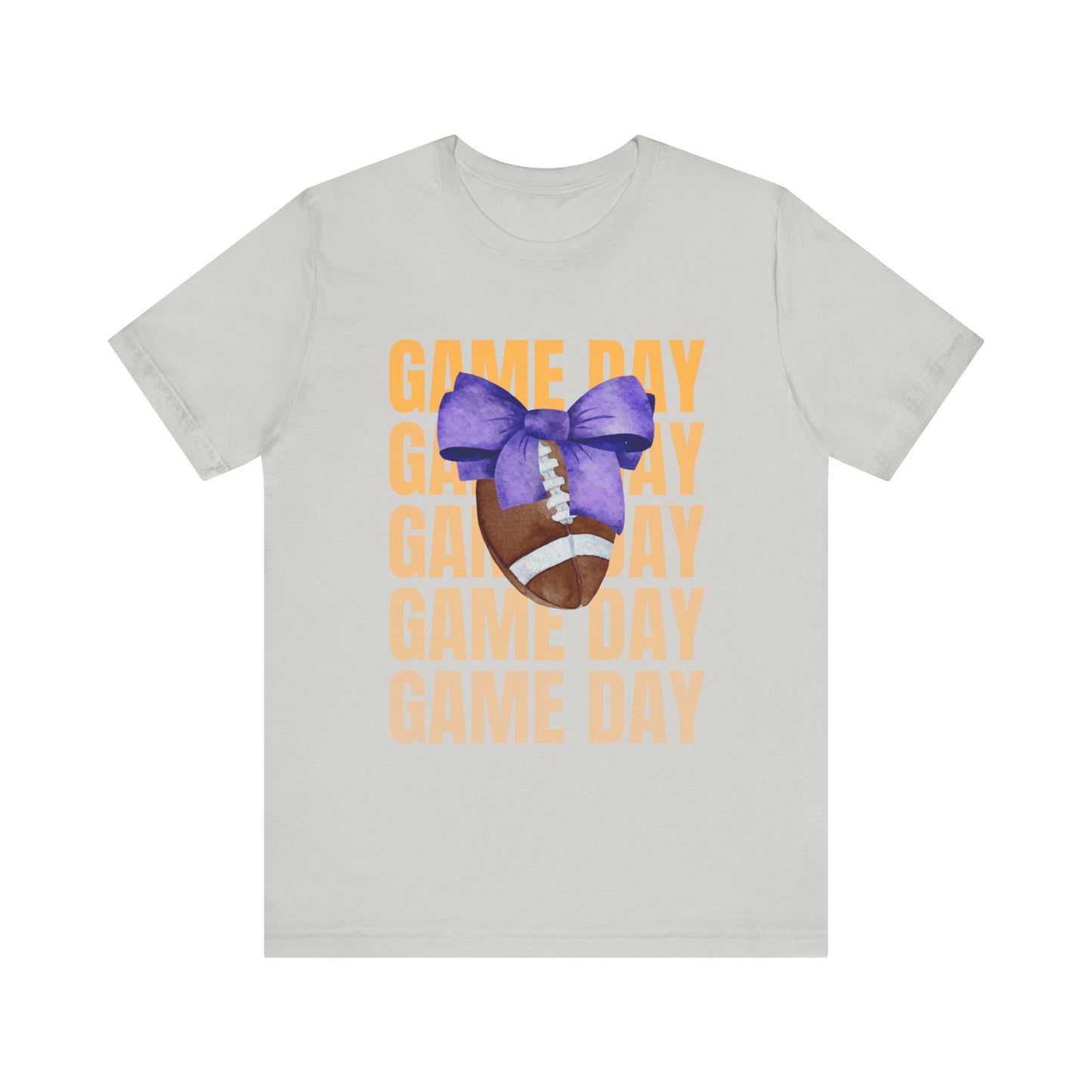 Purple and Gold Unisex Football Themed Fall Game Day Shirt