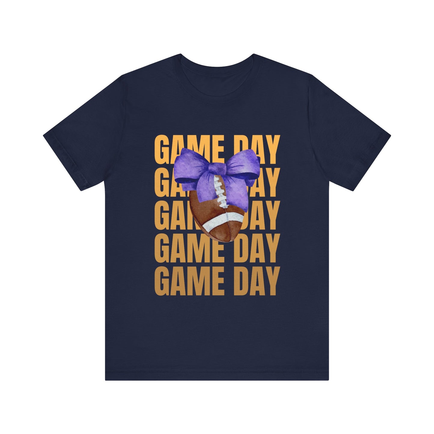Purple and Gold Unisex Football Themed Fall Game Day Shirt