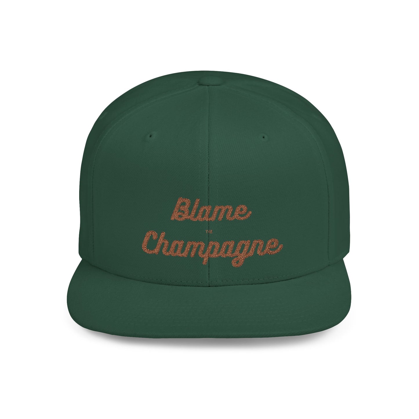 Blame the Champagne Embroidered Snapback Trucker Hat