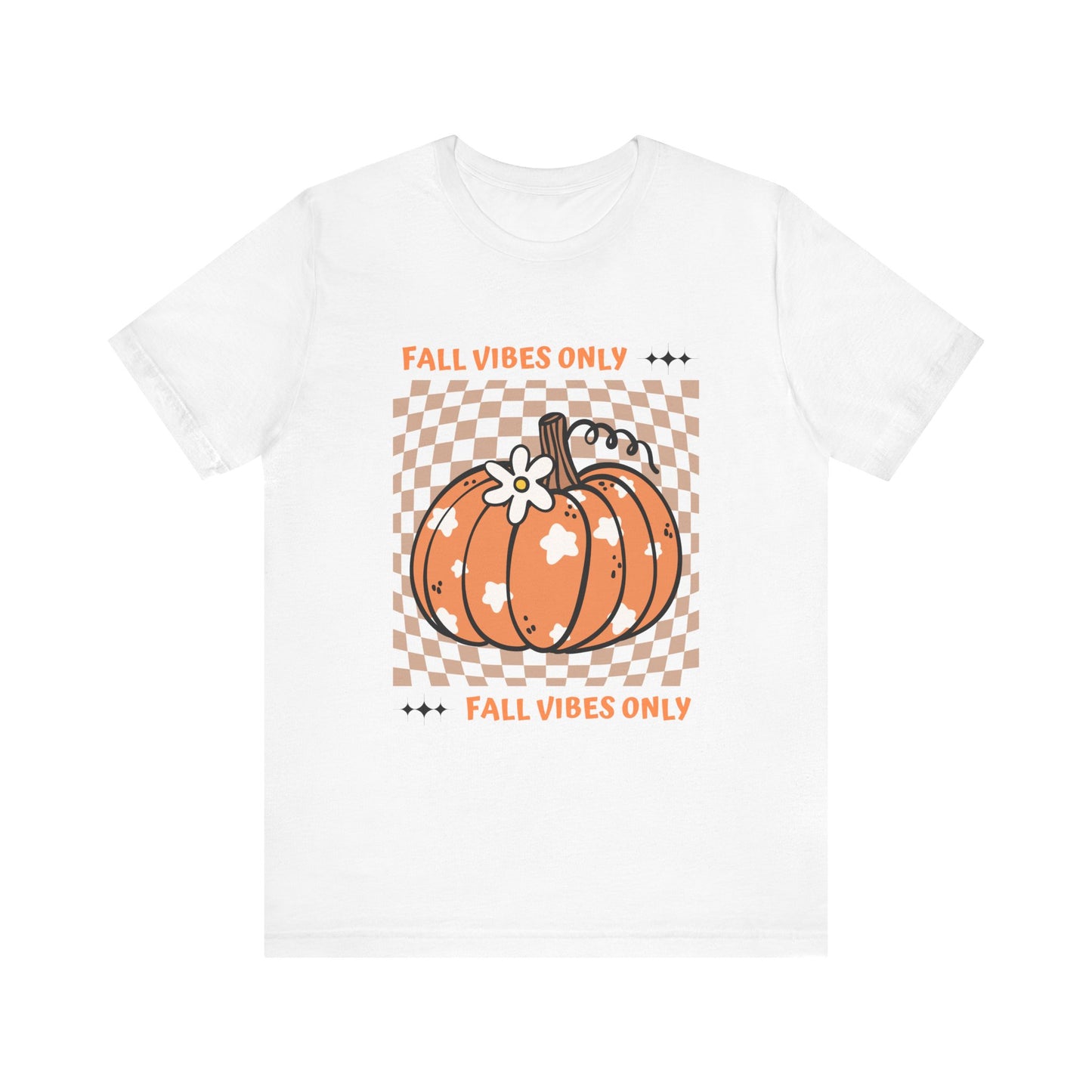 Fall Vibes Only Pumpkin Retro Graphic T-Shirt