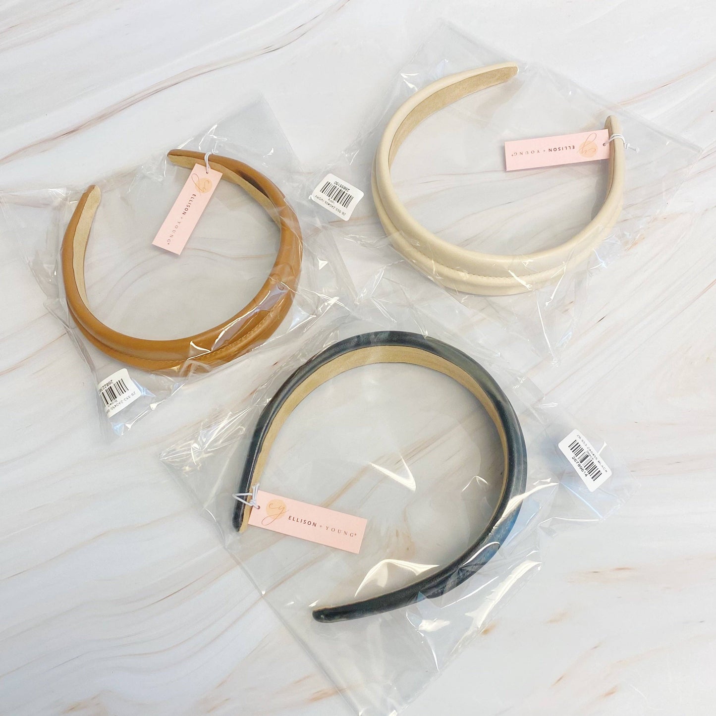 Classy Vegan Leather Headband: Black, Brown, or Cream