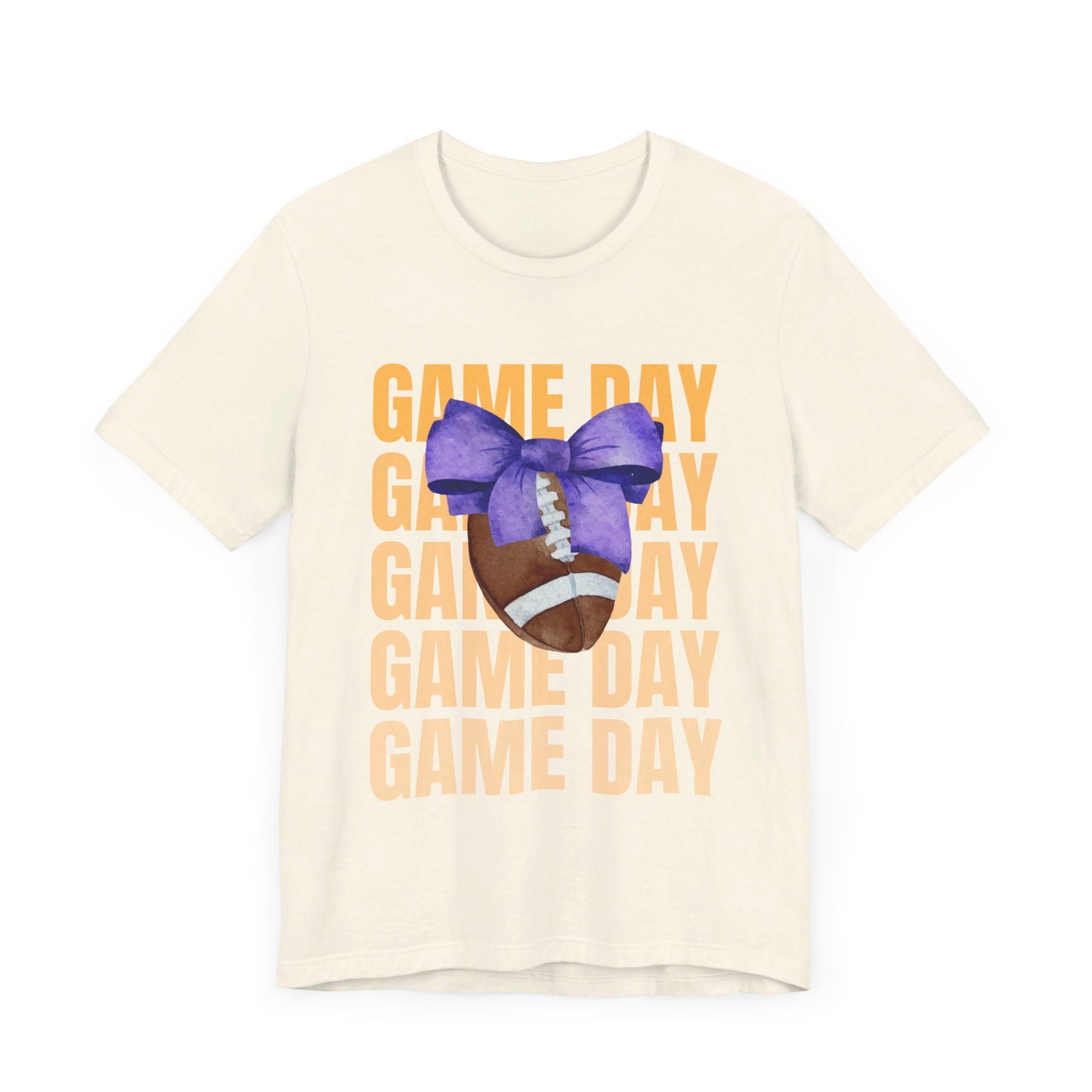 Purple and Gold Unisex Football Themed Fall Game Day Shirt