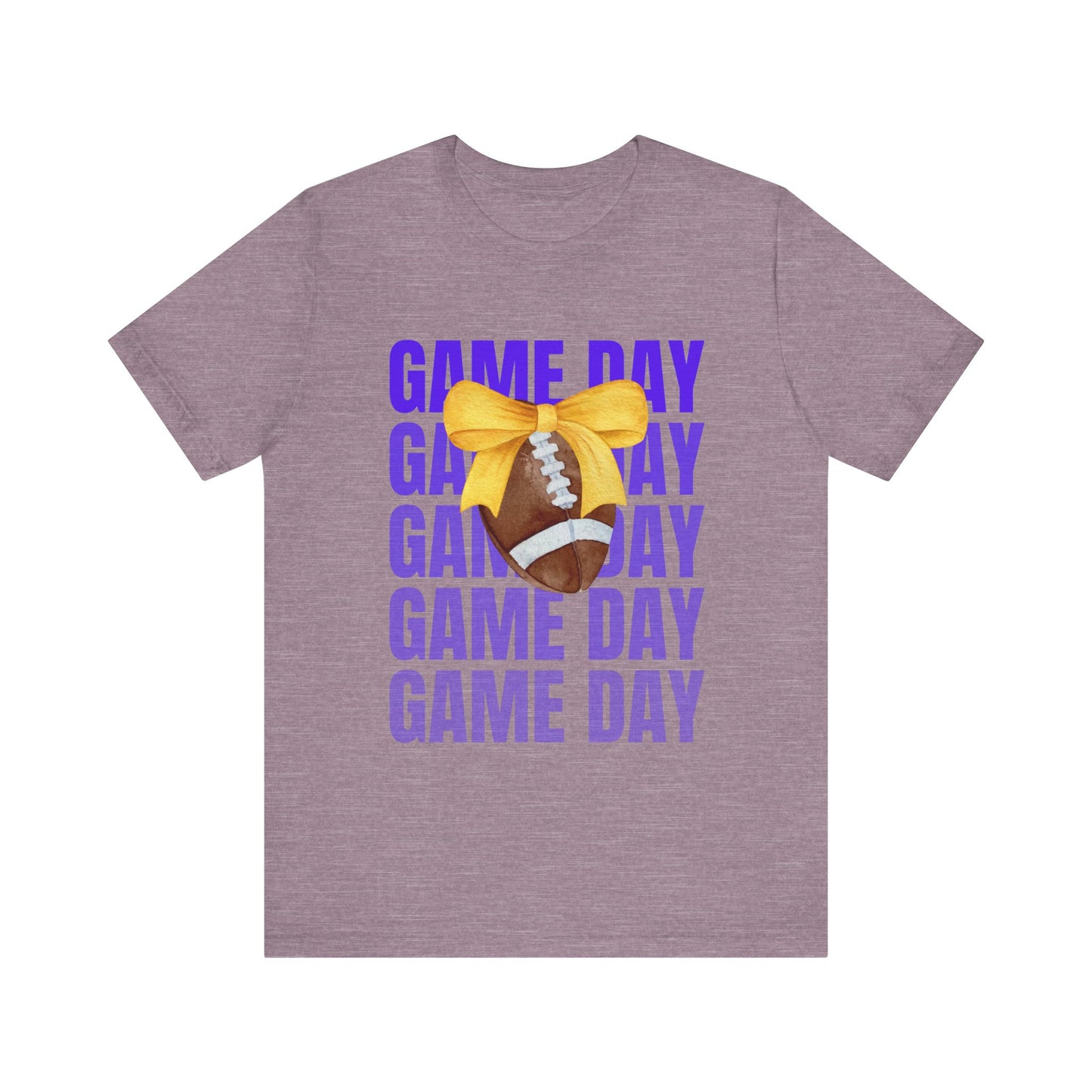 Gold and Purple Unisex Football Themed Fall Game Day Shirt