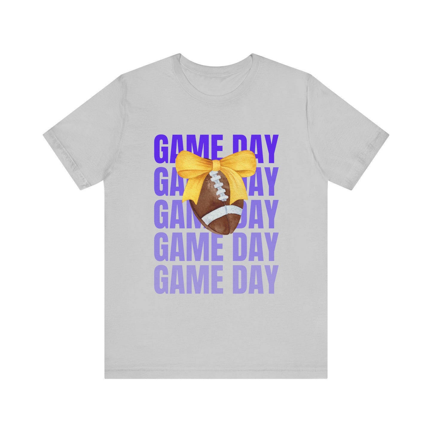 Gold and Purple Unisex Football Themed Fall Game Day Shirt