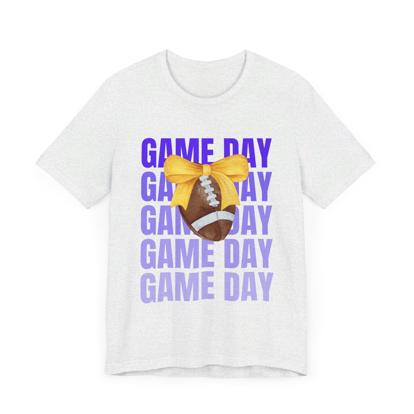 Gold and Purple Unisex Football Themed Fall Game Day Shirt