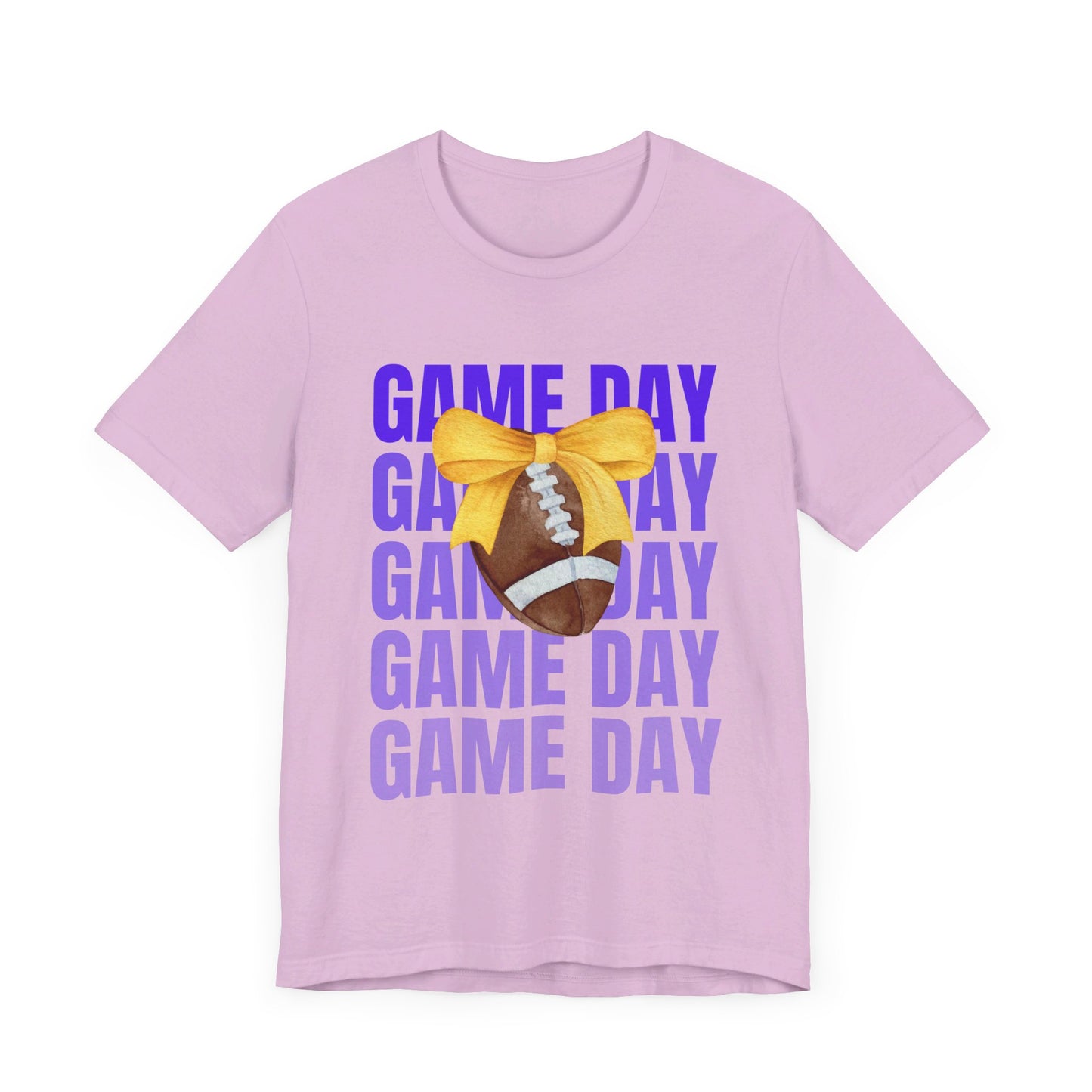 Gold and Purple Unisex Football Themed Fall Game Day Shirt