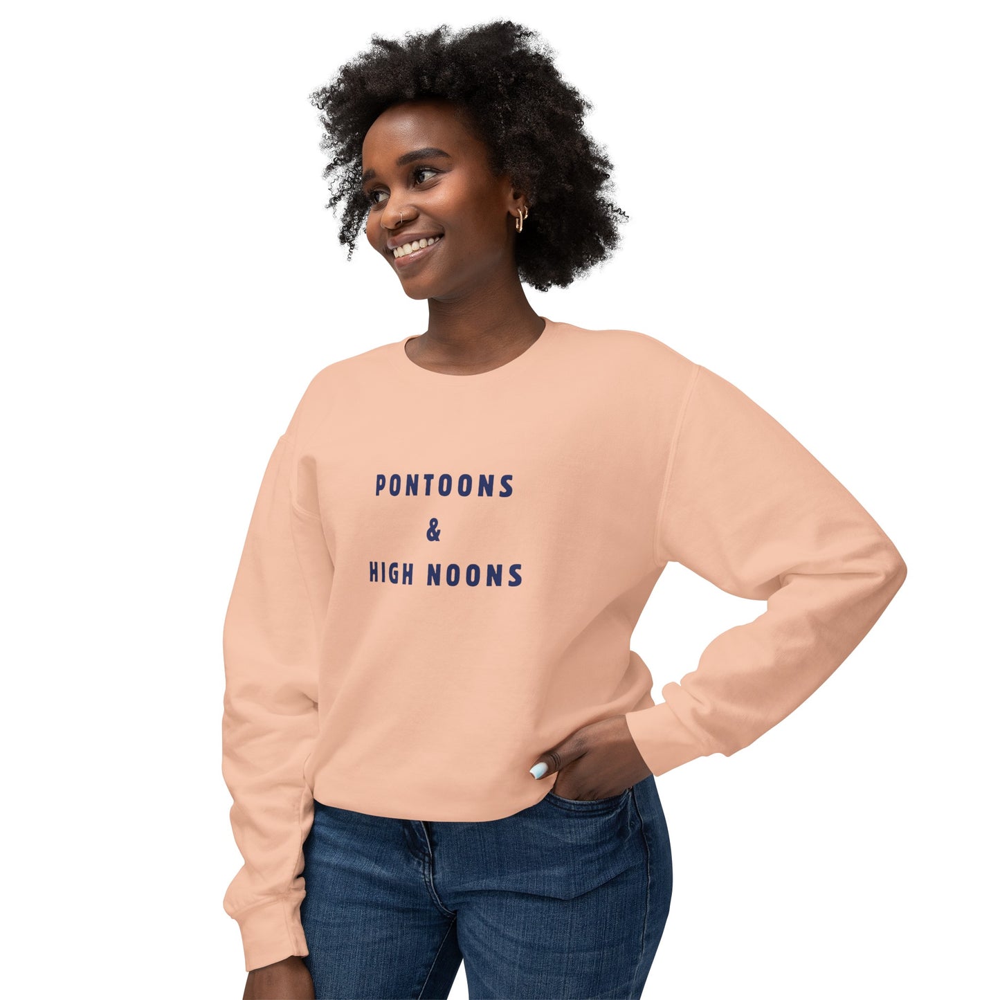 Pontoons and High Noons Unisex Lightweight Crewneck Sweatshirt