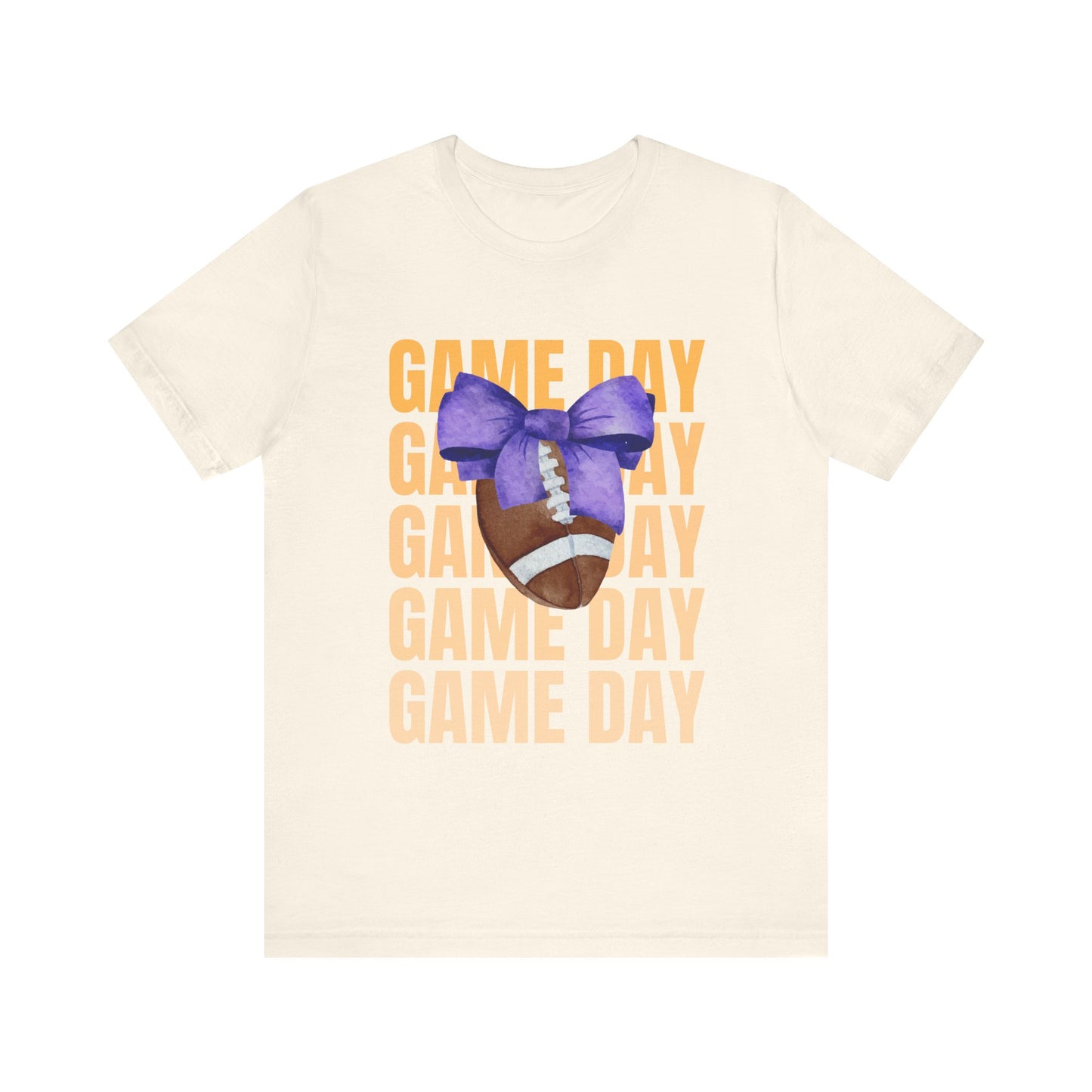Purple and Gold Unisex Football Themed Fall Game Day Shirt