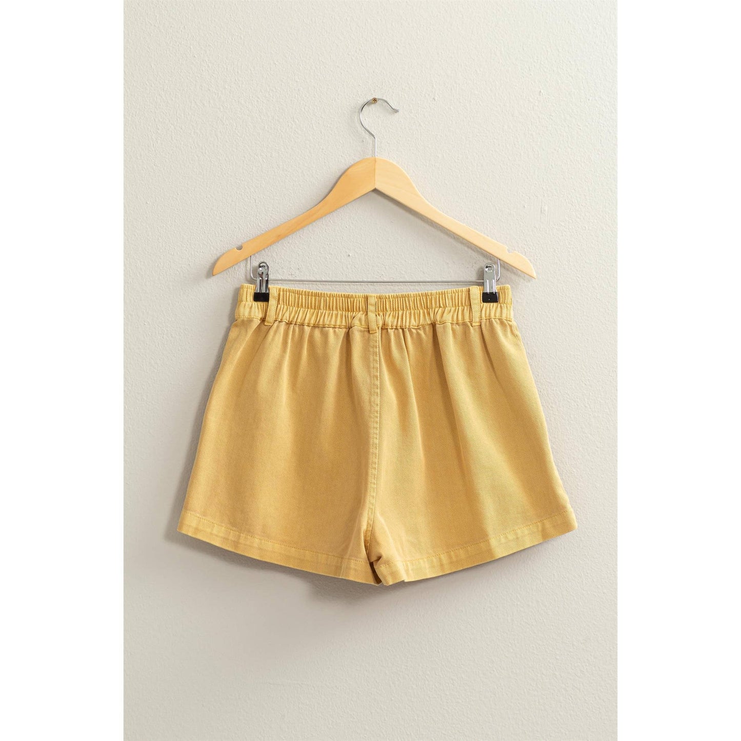 Effortless Yellow Summer High-Waisted Shorts