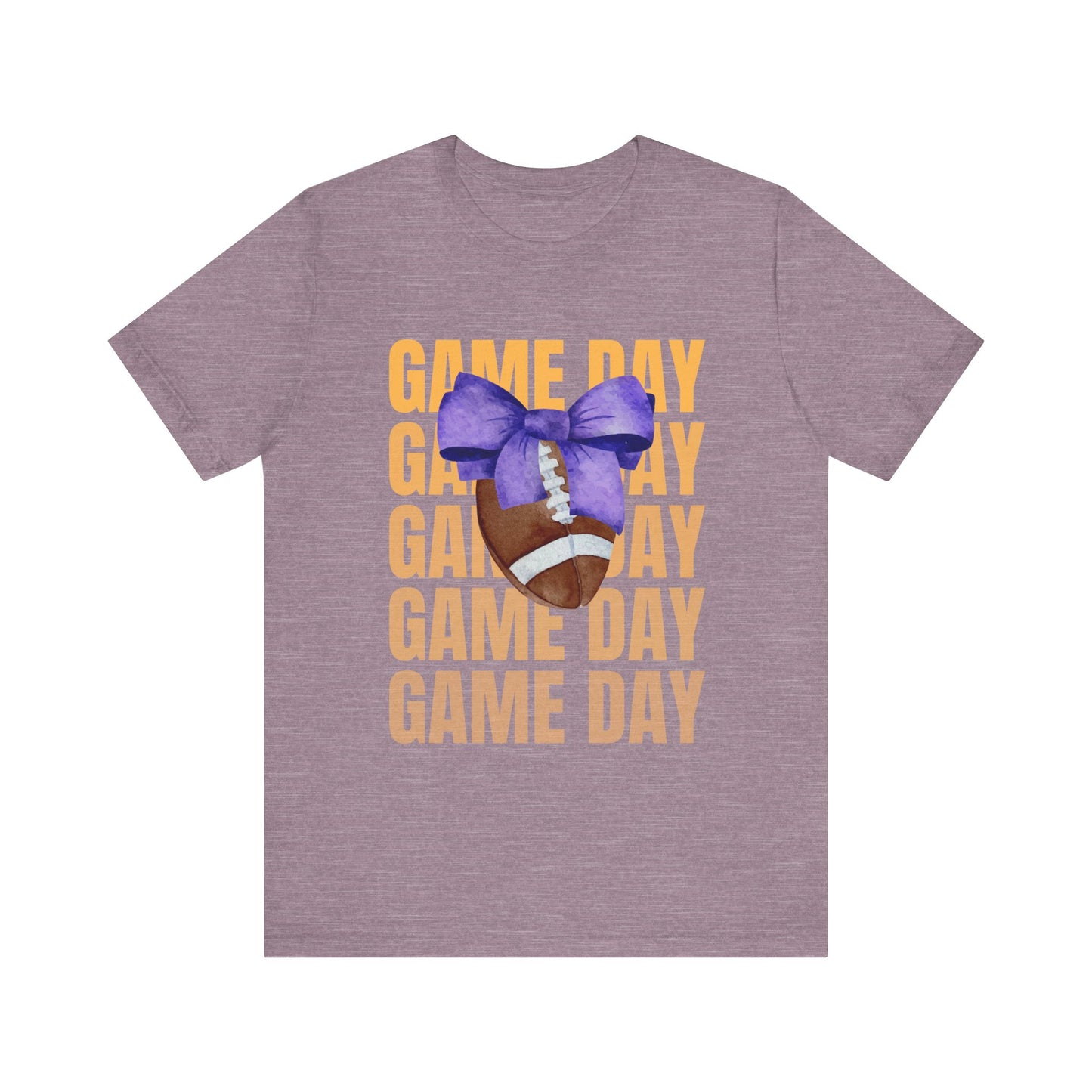 Purple and Gold Unisex Football Themed Fall Game Day Shirt