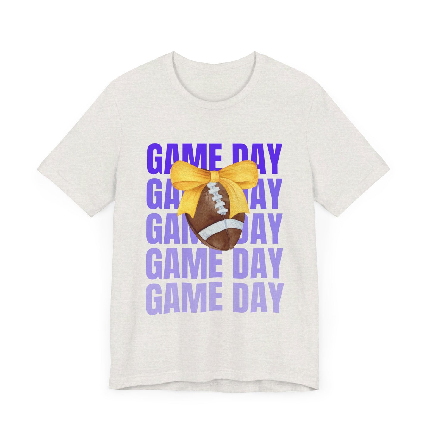 Gold and Purple Unisex Football Themed Fall Game Day Shirt