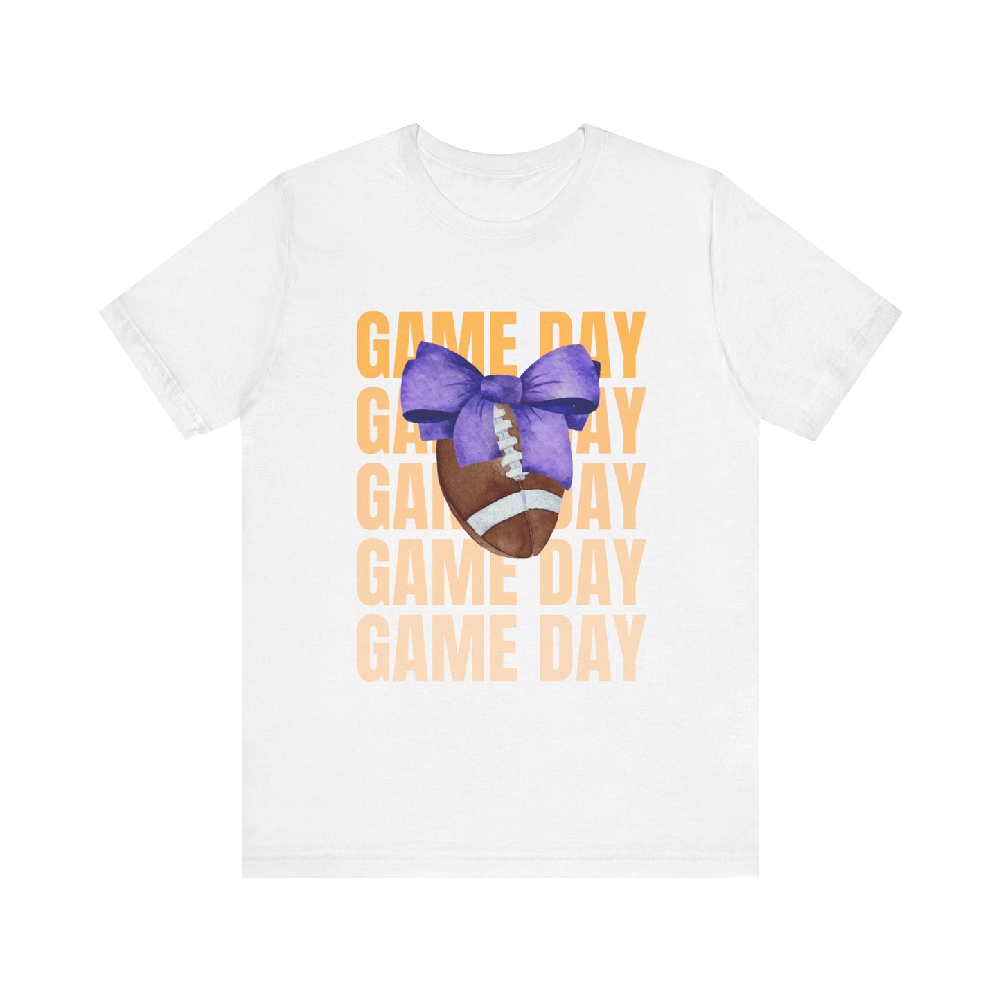 Purple and Gold Unisex Football Themed Fall Game Day Shirt