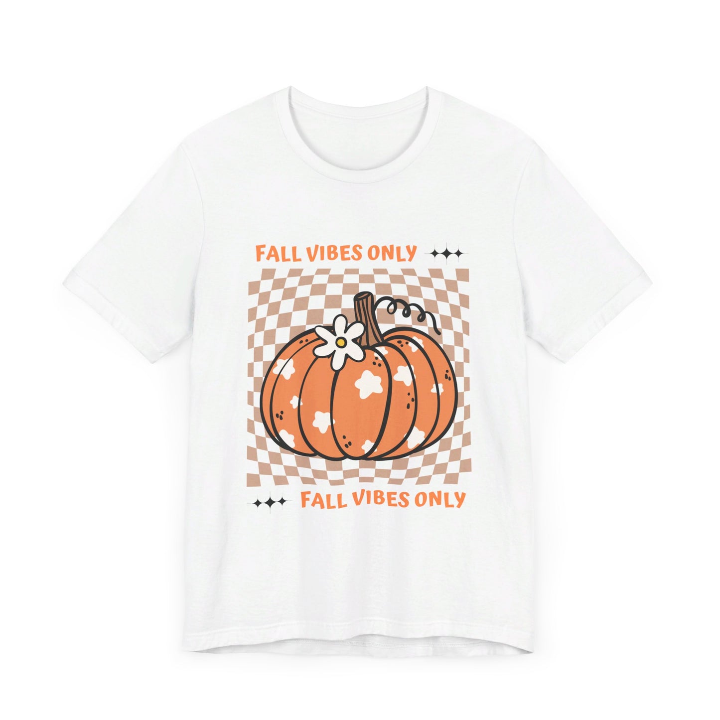 Fall Vibes Only Pumpkin Retro Graphic T-Shirt
