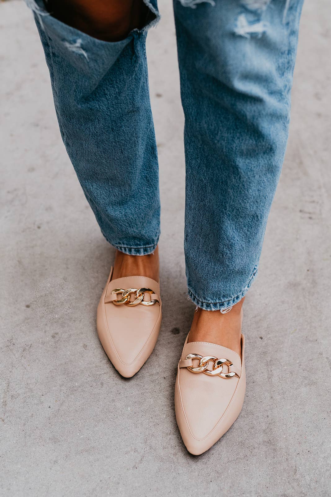 Roleasole Loafer Mules - Cream Color