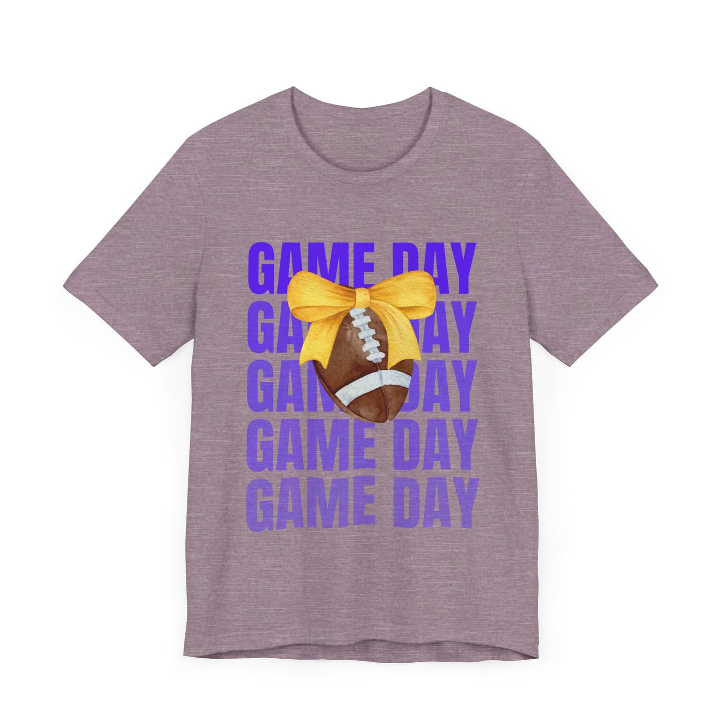 Gold and Purple Unisex Football Themed Fall Game Day Shirt