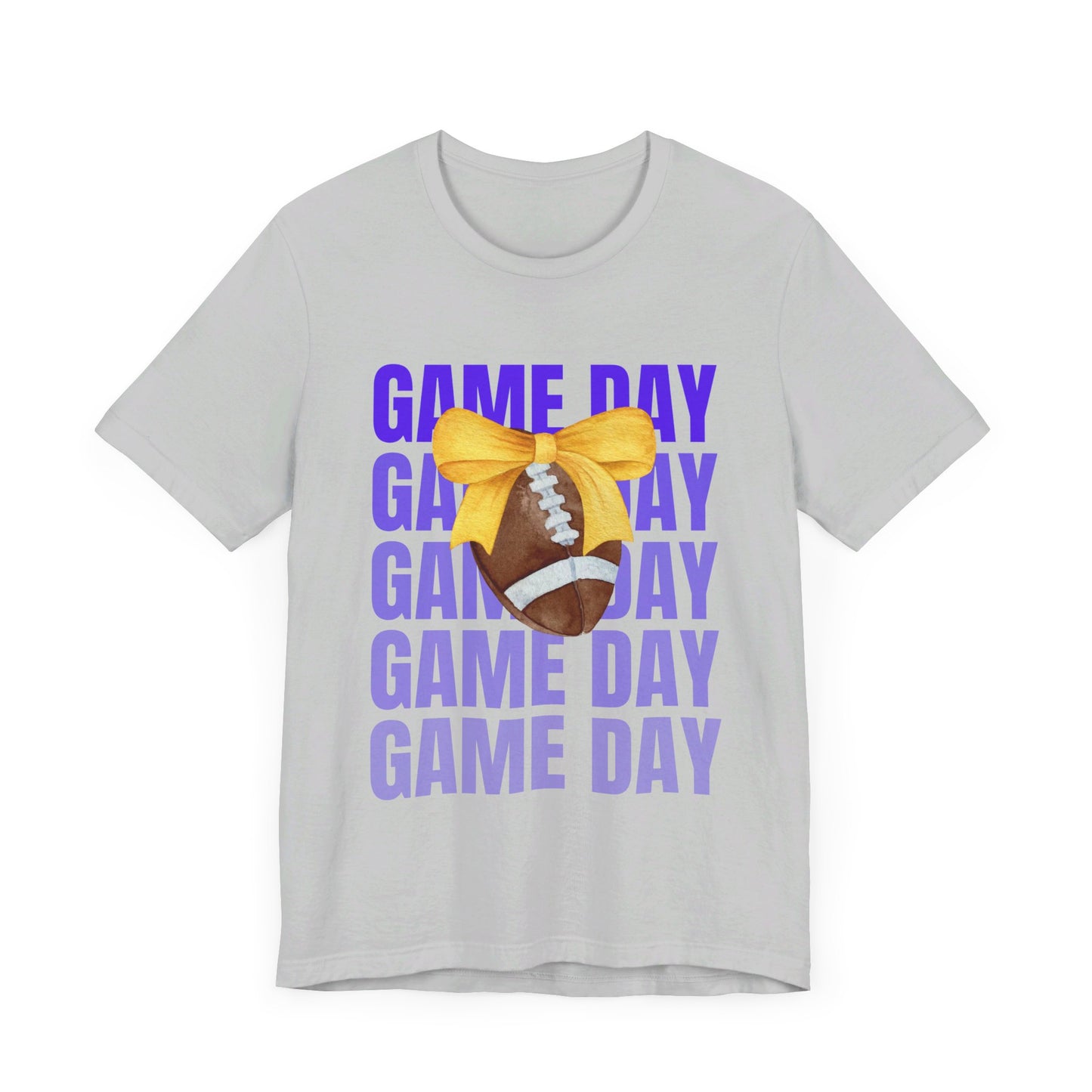 Gold and Purple Unisex Football Themed Fall Game Day Shirt