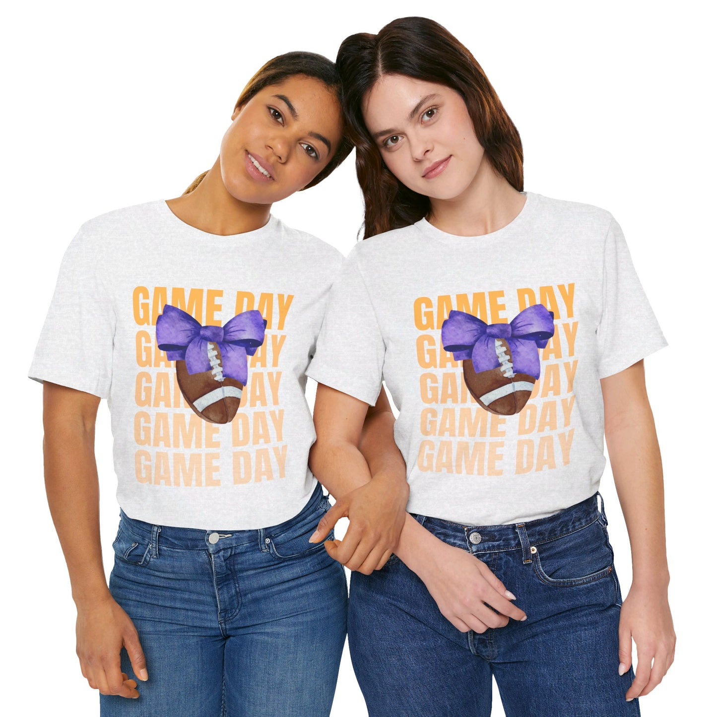 Purple and Gold Unisex Football Themed Fall Game Day Shirt