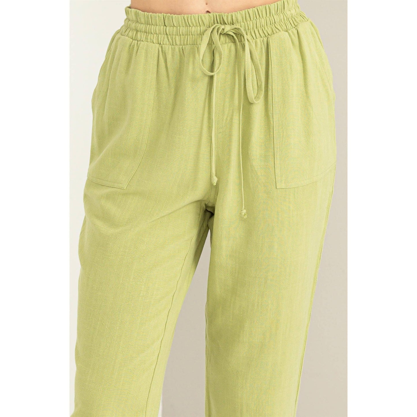 Laid-Back High-Rise Joggers: Tropical Peach