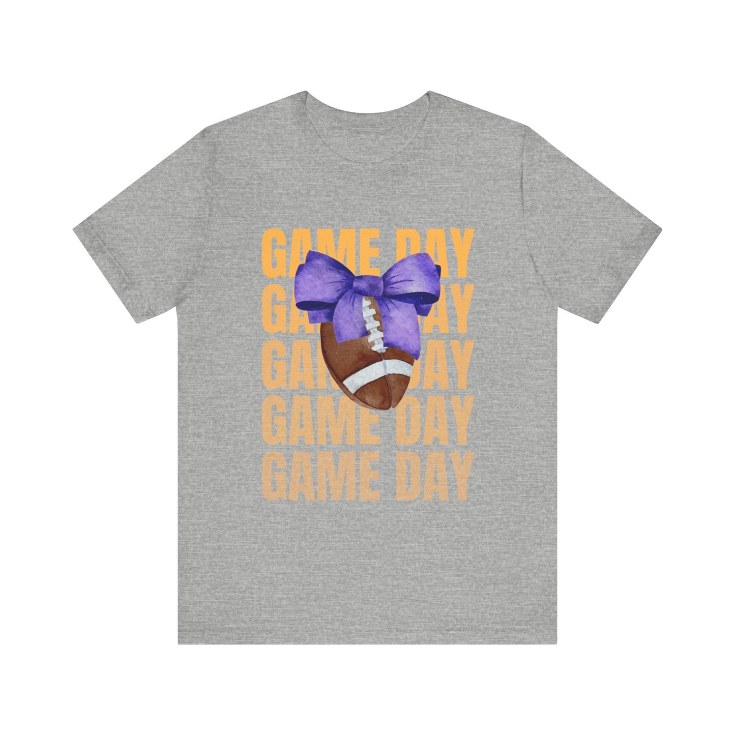 Purple and Gold Unisex Football Themed Fall Game Day Shirt