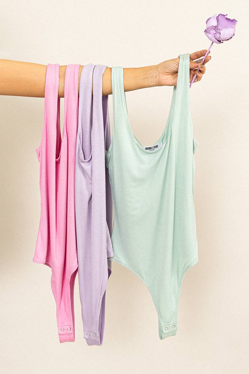 Mint Scoop Neck Bodysuit Tank