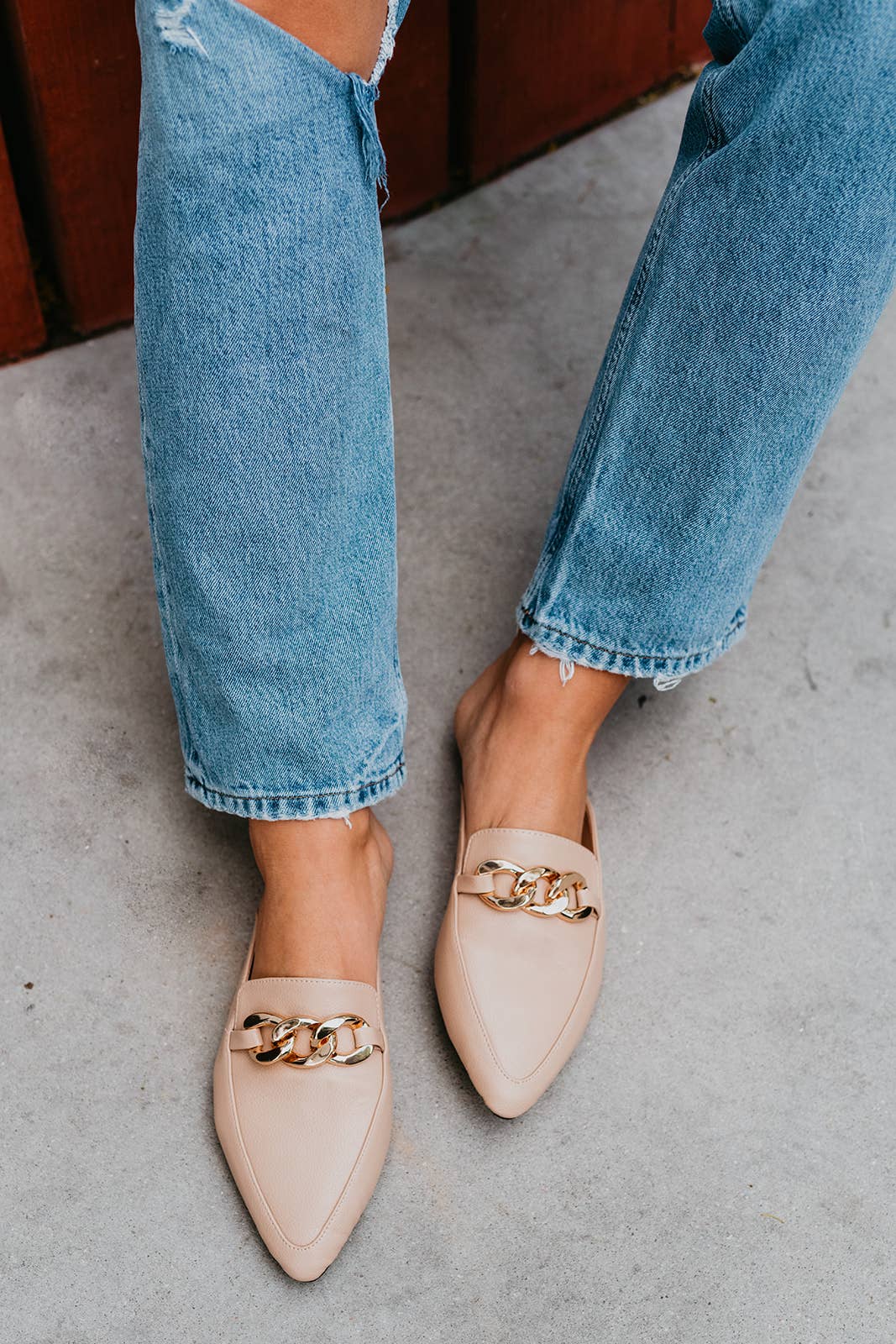Roleasole Loafer Mules - Cream Color
