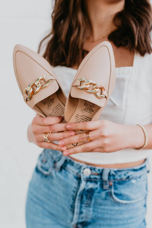 Roleasole Loafer Mules - Cream Color