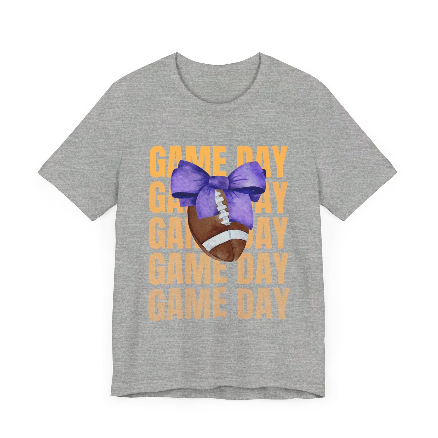 Purple and Gold Unisex Football Themed Fall Game Day Shirt