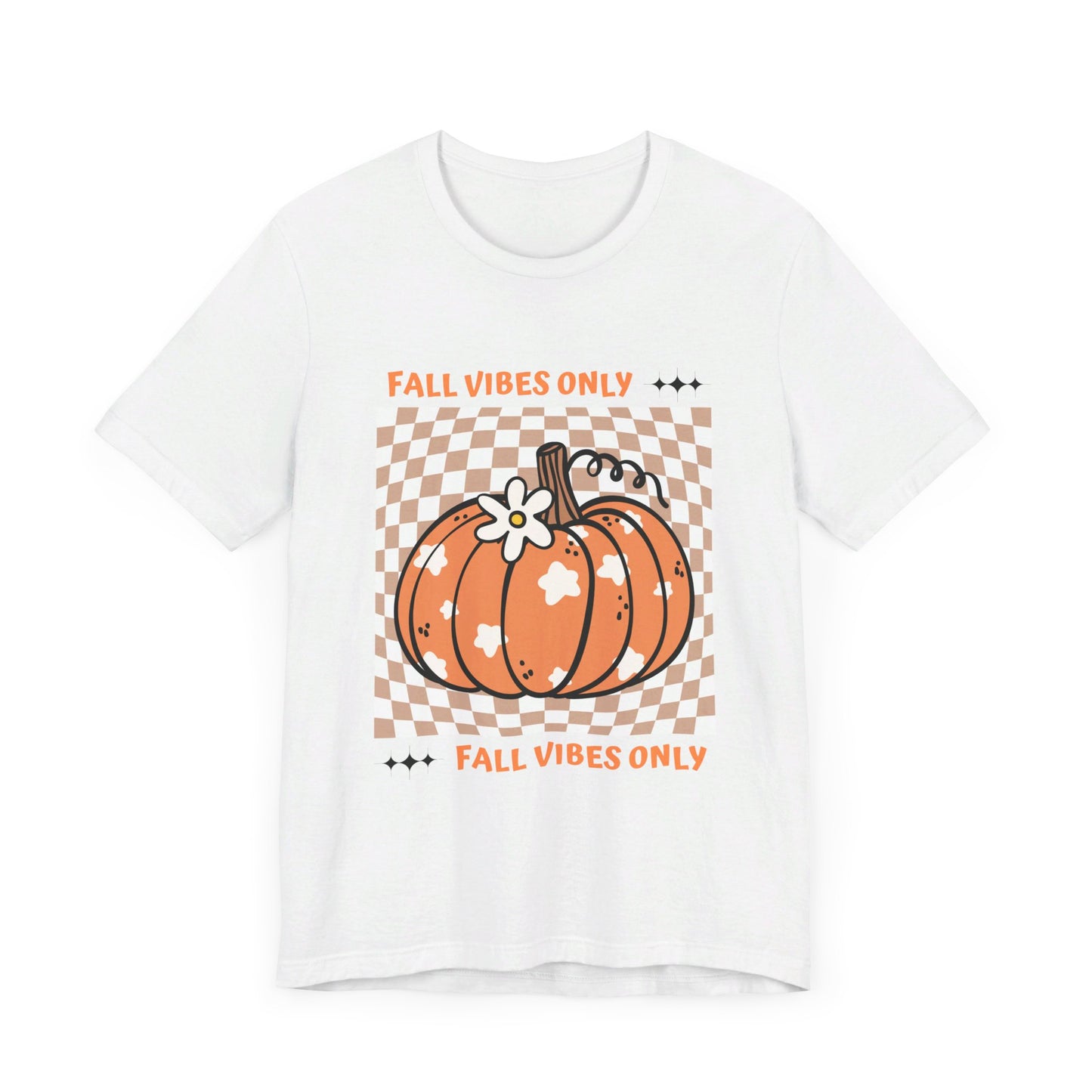 Fall Vibes Only Pumpkin Retro Graphic T-Shirt