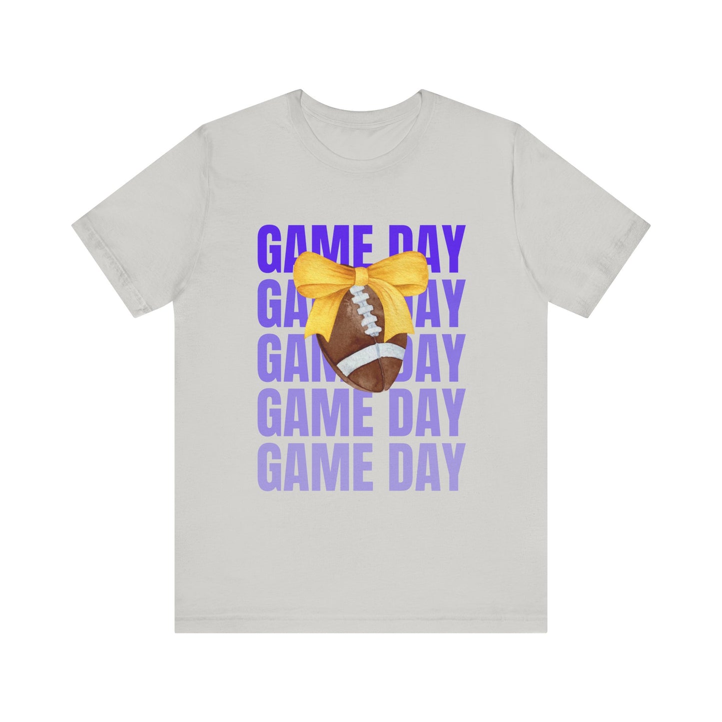 Gold and Purple Unisex Football Themed Fall Game Day Shirt