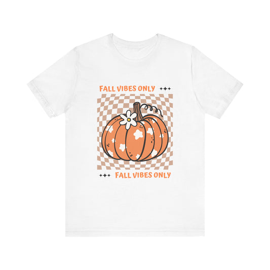 Fall Vibes Only Pumpkin Retro Graphic T-Shirt