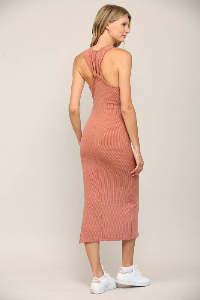 Crossback Ribbed Dress